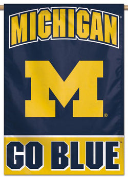 Michigan Wolverines "Go Blue" Official NCAA Premium 28x40 Wall Banner - Wincraft Inc.