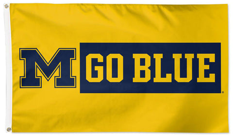 Michigan Wolverines "Go Blue" Official NCAA Deluxe 3'x5' Team Logo Flag - Wincraft Inc.