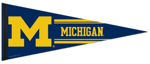 University of Michigan Wolverines Official NCAA Team Logo Premium Felt Collector's Pennant - Wincraft Inc.