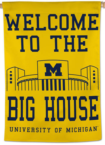 Michigan Wolverines "Welcome to the Big House" Official NCAA Premium 28x40 Wall Banner - Wincraft Inc.