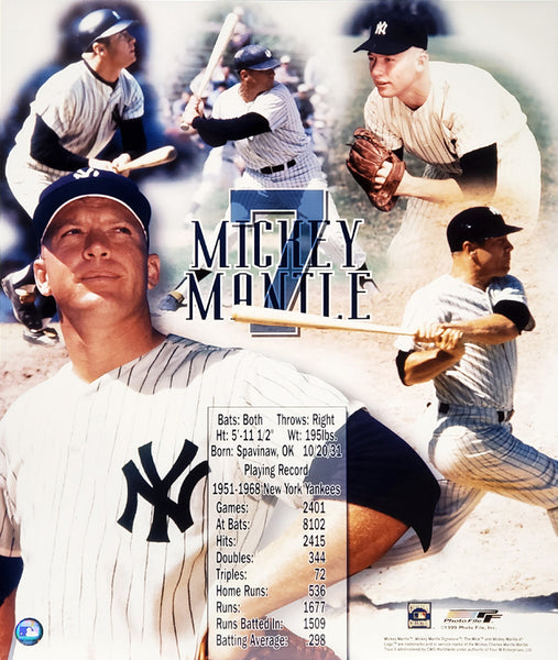 Mickey Mantle New York Yankees Career Collage Premium Poster Print - Photofile Inc.