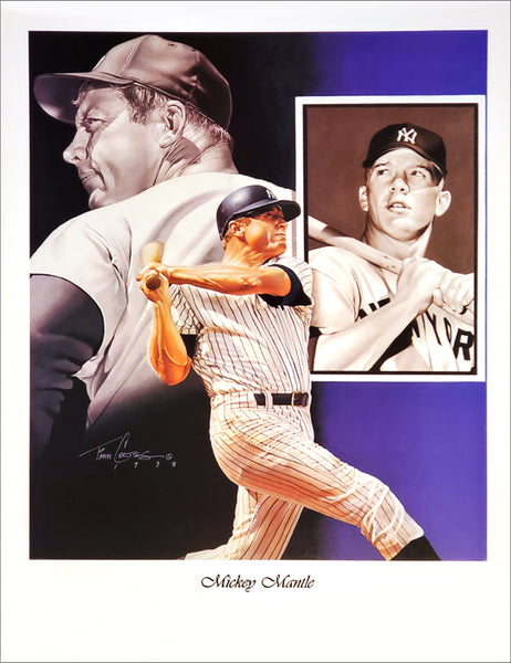 Mickey Mantle "Legend" New York Yankees Premium Art Poster Print by Tim Cortes