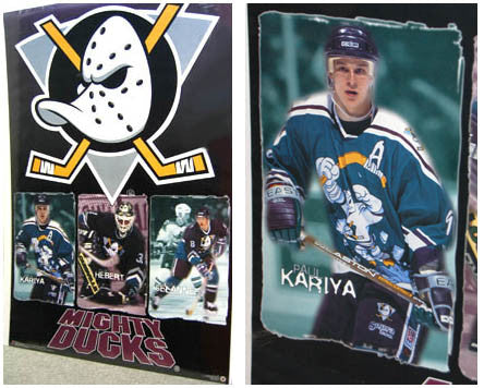 Mighty Ducks of Anaheim "Freeze Frames" (Kariya, Hebert, Selanne) Poster - Costacos 1996