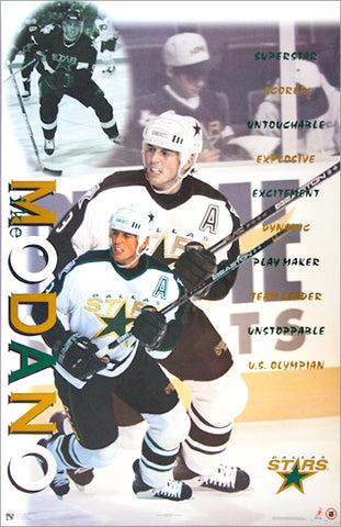 Mike Modano "Superstar" Dallas Stars NHL Hockey Poster - Norman James Corp. 1998