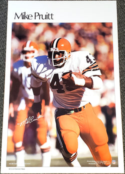 Mike Pruitt "Superstar" Cleveland Browns Vintage Original Poster - Sports Illustrated by Marketcom 1986