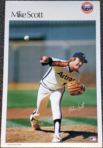 Mike Scott "Superstar" Houston Astros Vintage Original Poster - Sports Illustrated by Marketcom 1987