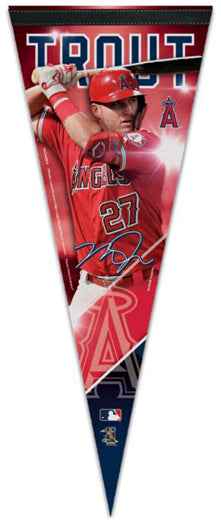 Mike Trout "Signature Series" LA Angels Official MLB Premium Felt Pennant - Wincraft Inc.