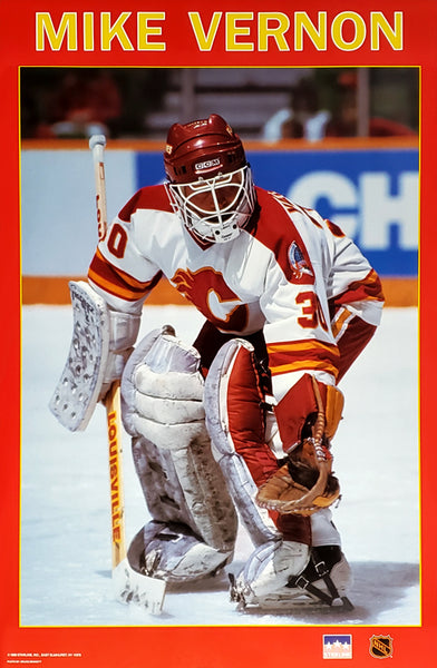 Mike Vernon "Stopper" Vintage Original Calgary Flames Poster - Starline 1989