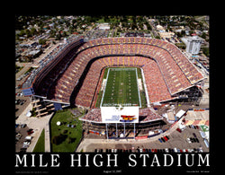 Denver Broncos Mile High Stadium "From Above" Premium Poster - Aerial Views 1997