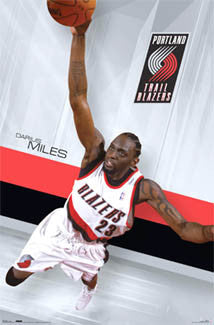 Darius Miles "Flying High" Portland Trail Blazers Poster - Costacos Sports 2007