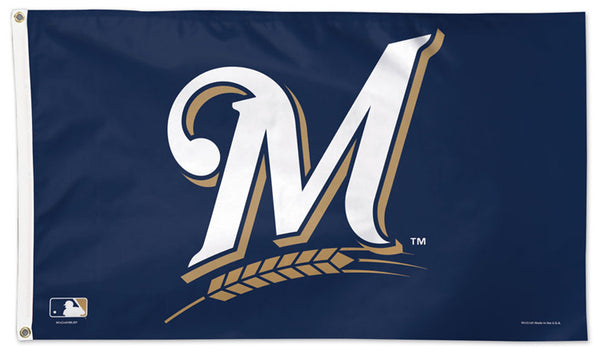 Milwaukee Brewers Official MLB Baseball DELUXE 3'x5' Team Flag - Wincraft Inc.