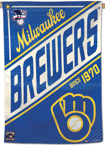 Milwaukee Brewers "Since 1970" Cooperstown Collection Premium 28x40 Wall Banner - Wincraft Inc.