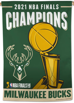 Milwaukee Bucks 2021 NBA Champions Official NBA Basketball Premium 28x40 Wall Banner - Wincraft Inc.