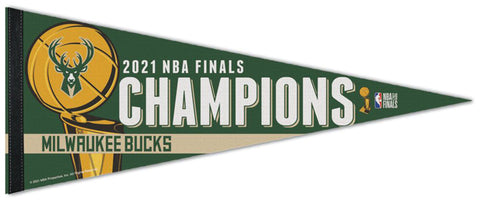 Milwaukee Bucks 2021 NBA Champions Official Premium Felt Commemorative Pennant - Wincraft Inc.