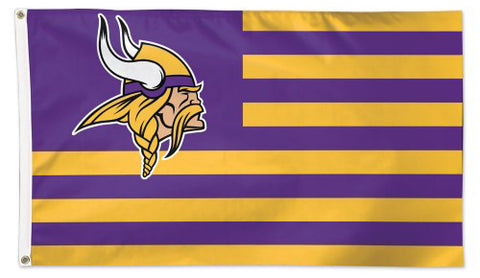 Minnesota Vikings "Americana" Official NFL Football HUGE 3'x5' Deluxe-Edition Team FLAG - Wincraft