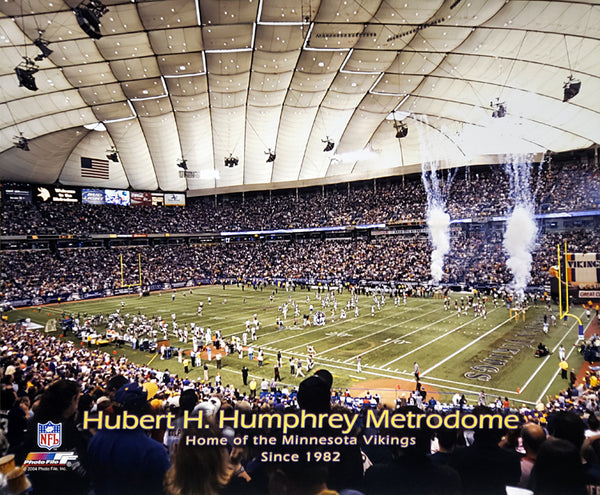 Minnesota Vikings Panoramic Poster - Metrodome Last Game