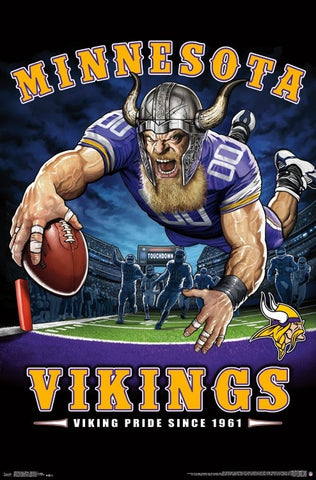 Minnesota Vikings "Viking Pride Since 1961" NFL Theme Art Poster - Liquid Blue/Trends Int'l.