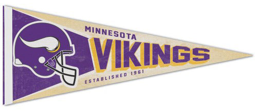 Minnesota Vikings NFL Retro-1960s-Style Premium Felt Collector's Pennant - Wincraft Inc.