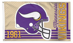 Minnesota Vikings "1961" Retro Collection Official NFL Football Deluxe 3'x5' Team Flag - Wincraft Inc.