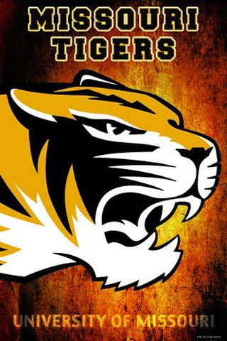 Missouri Tigers "Roar" Team Spirit NCAA Logo Poster - ProGraphs Inc.