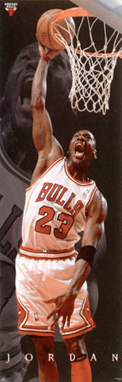 Michael Jordan "Six-Foot Slam" Chicago Bulls HUGE Door-Sized Poster - Costacos 1997