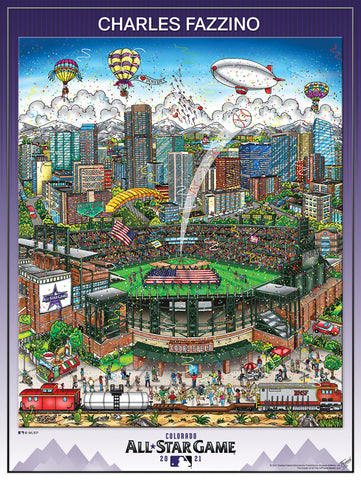 MLB All-Star Game 2021 (Denver, Colorado) Official Commemorative Pop Art Poster by Charles Fazzino