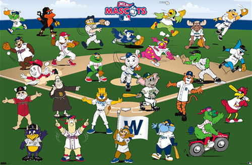 MLB Baseball Team Mascots (26 Characters) Official Poster