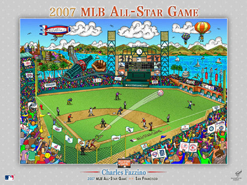 MLB All-Star Game 2007 (San Francisco) Commemorative Pop Art Poster by Charles Fazzino