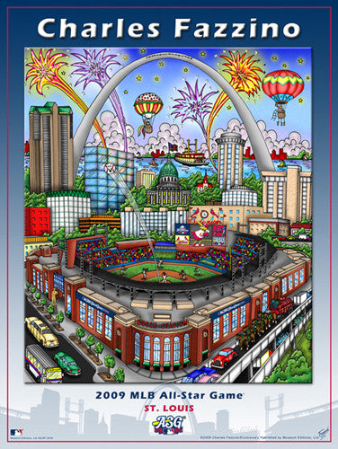 MLB All-Star Game 2009 (St. Louis) Commemorative Pop Art Poster by Cha –  Sports Poster Warehouse