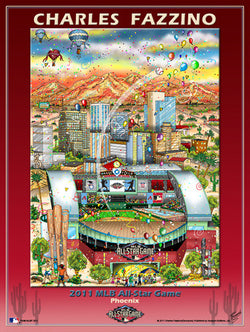 MLB All-Star Game 2011 (Phoenix) Commemorative Pop Art Poster by Charles Fazzino