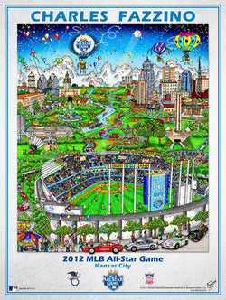 MLB All-Star Game 2012 (Kansas City) Commemorative Pop Art Poster by Charles Fazzino