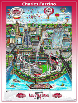 MLB All-Star Game 2015 (Cincinnati) Commemorative Pop Art Poster by Charles Fazzino