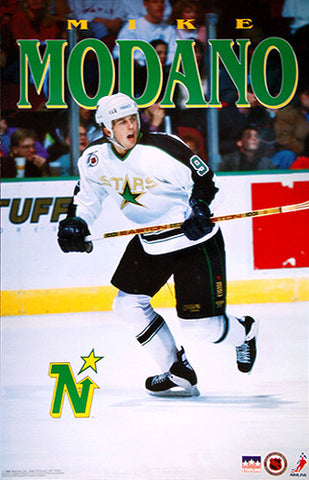 Mike Modano "Superstar" Minnesota North Stars Poster - Starline 1992