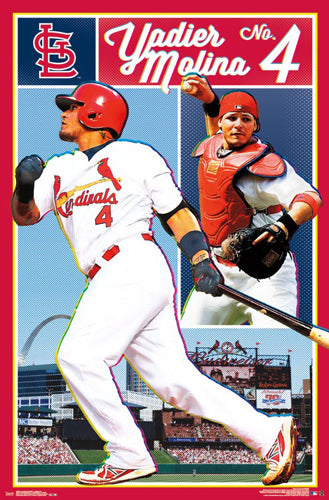 Yadier Molina "Catcher-Slugger" St. Louis Cardinals Official MLB Baseball Poster - Trends International