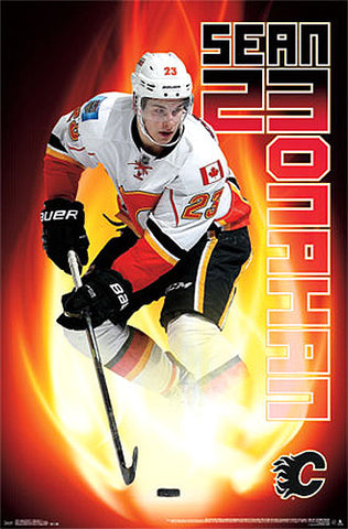 Sean Monahan "On Fire" Calgary Flames NHL Action Poster - Costacos Sports 2014
