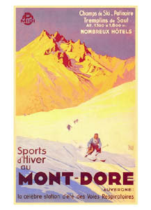 Chamonix Mt-Blanc 1924 Ice Hockey Vintage Poster Reprint – Sports