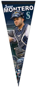 Jesus Montero "Backstop" Premium MLB Felt Collector's Pennant (2012) - Wincraft Inc.
