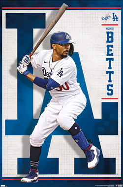 Mookie Betts "Dynamo" Los Angeles Dodgers MLB Baseball Action Poster - Trends 2022
