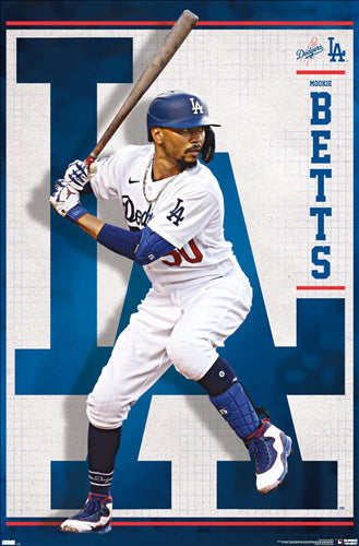 Mookie Betts Dynamo Los Angeles Dodgers MLB Baseball Action Poster -  Trends 2022