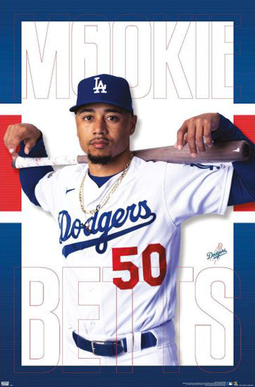 Mookie Betts "Superstar" Los Angeles Dodgers MLB Baseball Poster - Trends 2020