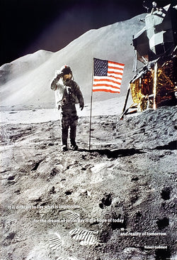 Neil Armstrong Apollo 11 Moon Landing 1969 "Reality of Tomorrow" Poster - ISI