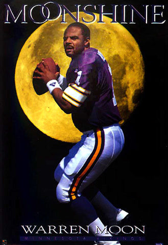 Warren Moon "Moonshine" Minnesota Vikings Poster - Costacos 1994