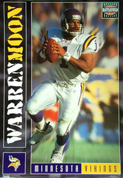 Warren Moon "Battlefield" Minnesota Vikings Poster - Costacos Brothers 1995