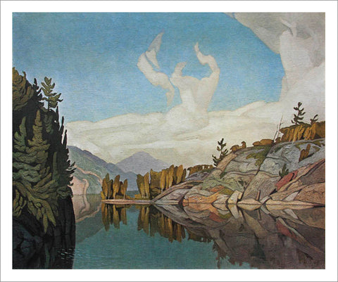 Morning on Key River Canadian Wilderness Art (1960) by A.J. Casson Group of Seven Poster Print