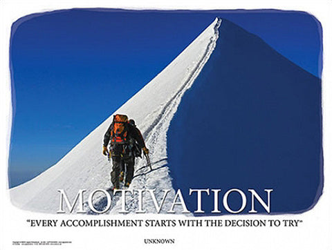 Mountain Climbing "Motivation" Inspirational Poster - Jaguar Inc.