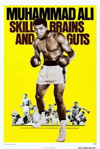 Muhammad Ali "Skill Brains and Guts" (1975) Boxing Movie Poster Reprint - Eurographics Inc.