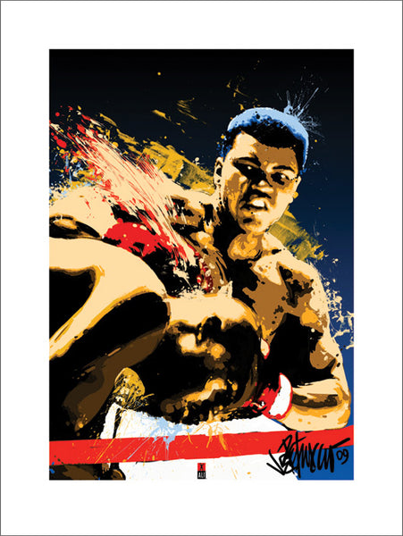 Muhammad Ali "Splash" by Joe Petruccio Premium Poster Print - Pyramid International