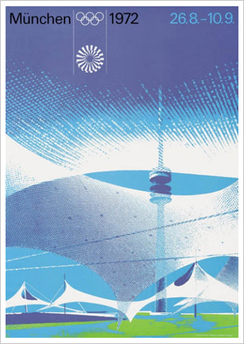 Munich 1972 Summer Olympic Games Official Poster Reprint - Olympic Museum
