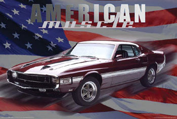Classic Ford Mustang "American Muscle" Poster - Import Images