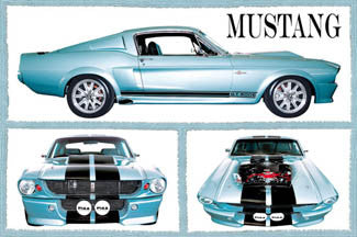 Ford Mustang Shelby 1967 GT500E Poster - Wizard and Genius Posters Inc.
